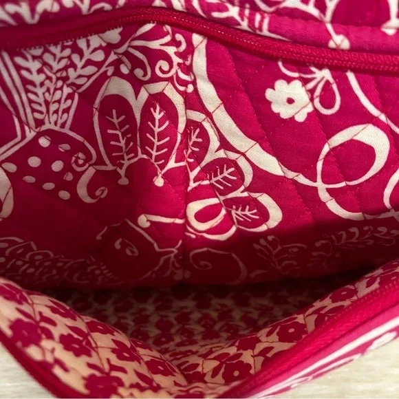 VERA BRADLEY Twirly Birds Pink Weekender Bag Travel Carryon White Quilted 2010 - Picture 8 of 14